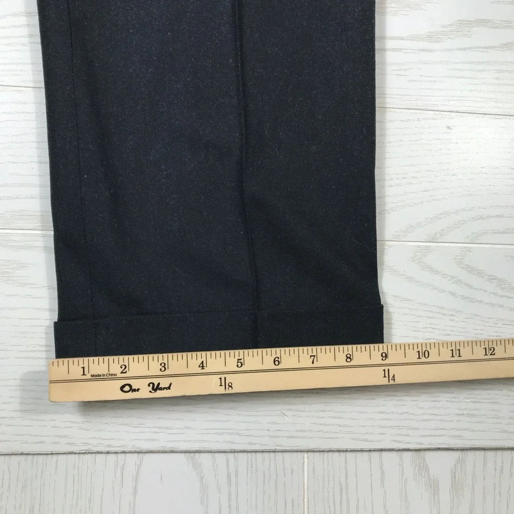 Vintage Brooks Brothers Wool Trousers Pants Men 34x30 Pleated Cuffed Made In USA